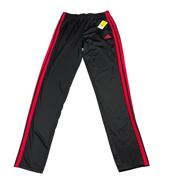 adidas Other - Adidas Kids L 14/16 Track Pants Black Red Stripe AG10611 Sporty Activewear NEW